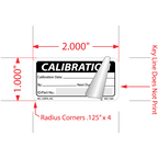 Self Laminating Calibration Label - 1 Inch x 2 Inch, 500 per Roll