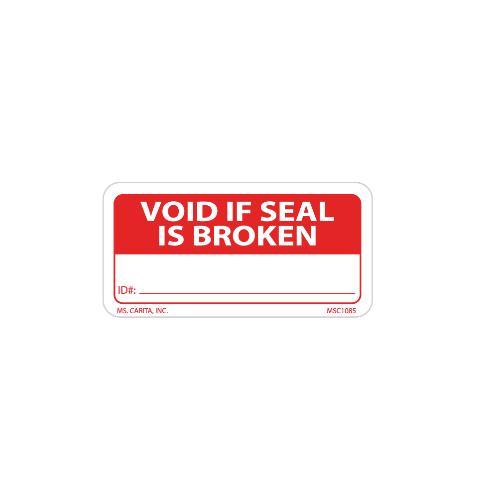 Void if Seal is Broken Label - 1 Inch x 2 Inch, 1000 per Roll