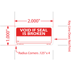 Void if Seal is Broken Label - 1 Inch x 2 Inch, 1000 per Roll