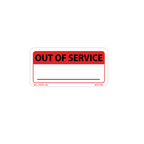Out of Service Labels - 1 Inch x 2 Inch, 1000 per Roll