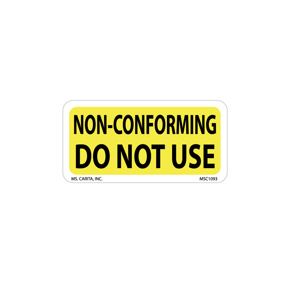 Non-Conforming Do Not Use Labels - 1 inch x 2 Inch, 1000 per Roll