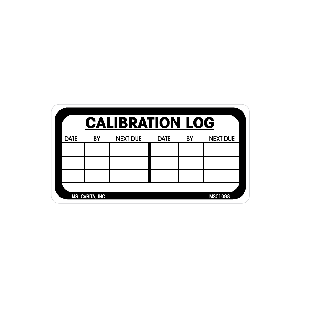 Calibration Log Labels - 1.5 Inch x 3 Inch, 500 per Roll