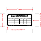 Calibration Log Labels - 1.5 Inch x 3 Inch, 500 per Roll