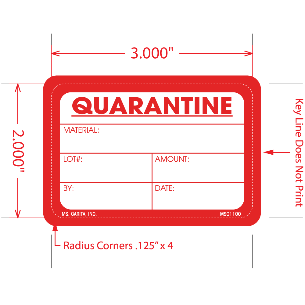 Repair Labels, 2 Inch x 3 Inch, 500 per Roll