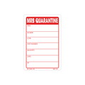 MRB Quarantine Labels, 3 Inch x 2 Inch, 500 per Roll