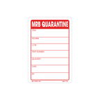MRB Quarantine Labels, 3 Inch x 2 Inch, 500 per Roll