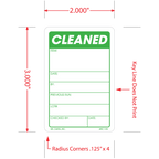 Cleaned Labels, 3 Inch x 2 Inch, 500 per Roll