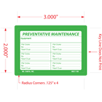 Preventative Maintenance Labels, 2 Inch x 3 Inch, 500 per Roll
