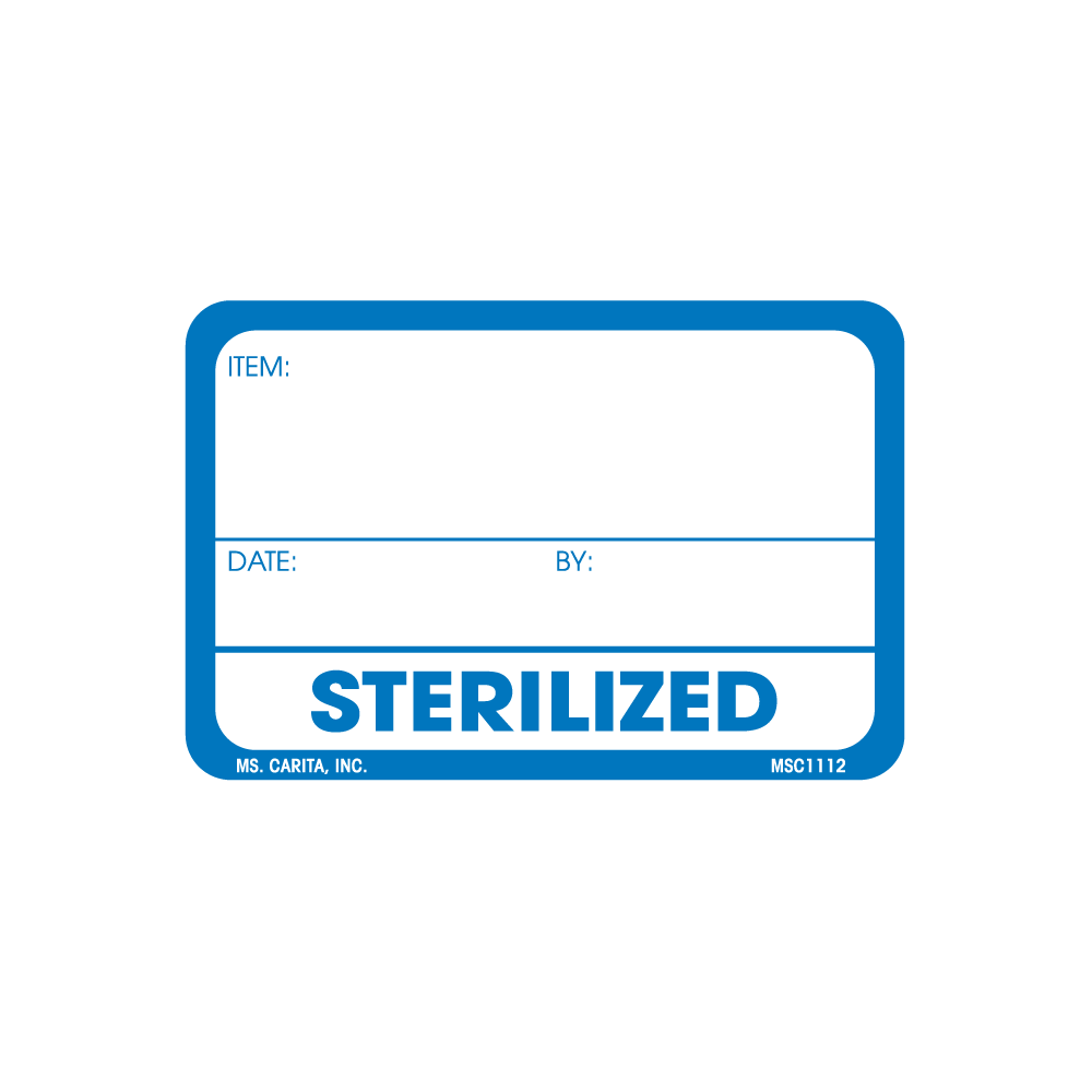 Sterilized Labels, 2 inch x 3 Inch, 500 per Roll