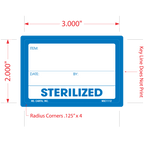 Sterilized Labels, 2 inch x 3 Inch, 500 per Roll