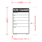 Filter Changed Labels, 3 Inch x 2 Inch, 500 per Roll
