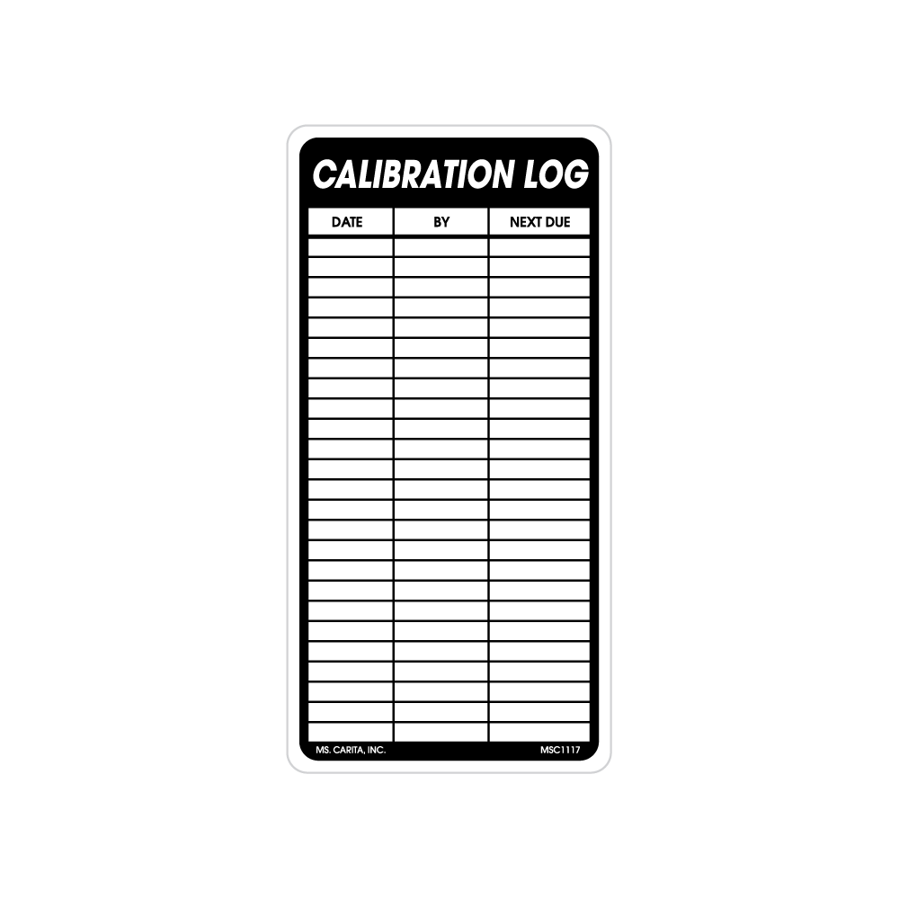 Calibration Log Labels, 2 Inch x 4 inch, 500 per Roll