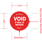 Void if Seal is Broken Labels, 1 Inch, 1000 per Roll