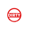 Dirty Labels, 1.5 Inch, 1000 per Roll