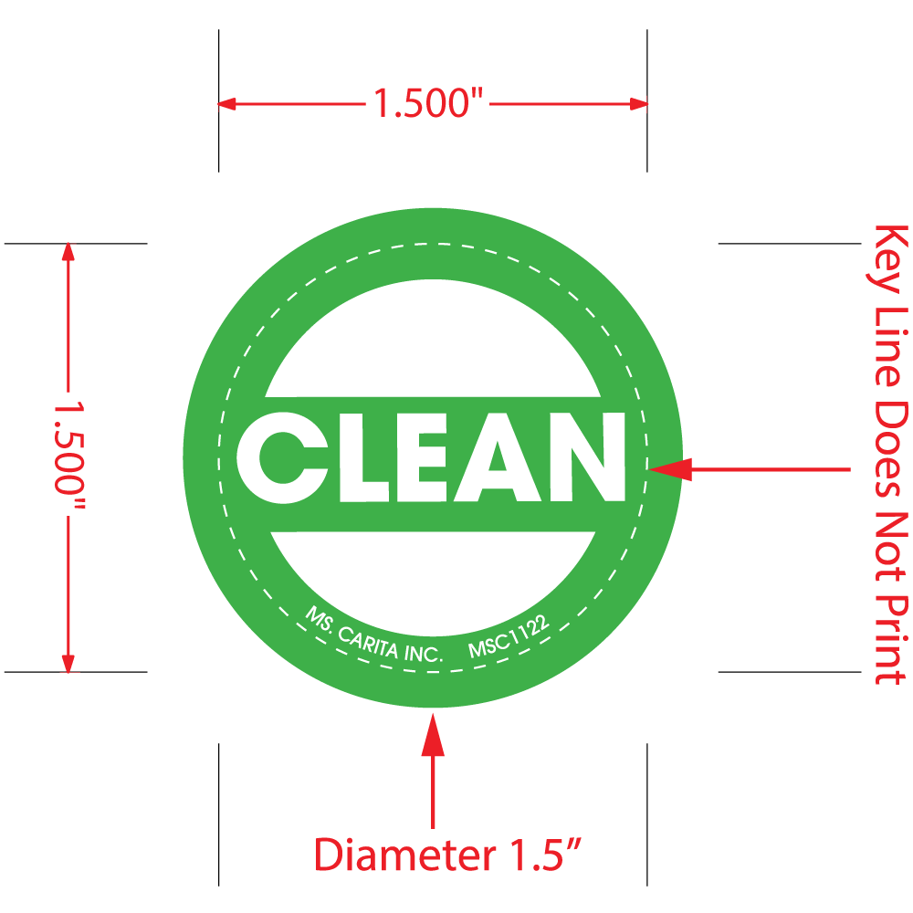 Clean Labels, 1.5 Inch, 1000 per Roll