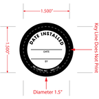 Date Installed Labels, 1.5 inch, 1000 per Roll