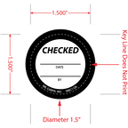 Checked Labels, 1.5 Inch, 1000 per Roll