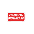 Caution Biohazard Labels, 1 inch x 2 Inch, 1000 per Roll
