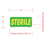 Steril Labels, 1 Inch x 2 Inch, 1000 per Roll