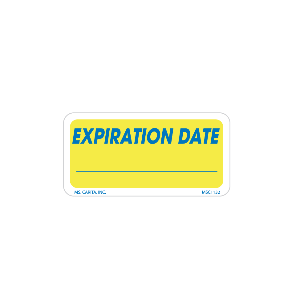 Expiration Date Labels, 1 Inch x 2 Inch, 1000 per Roll