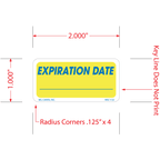 Expiration Date Labels, 1 Inch x 2 Inch, 1000 per Roll