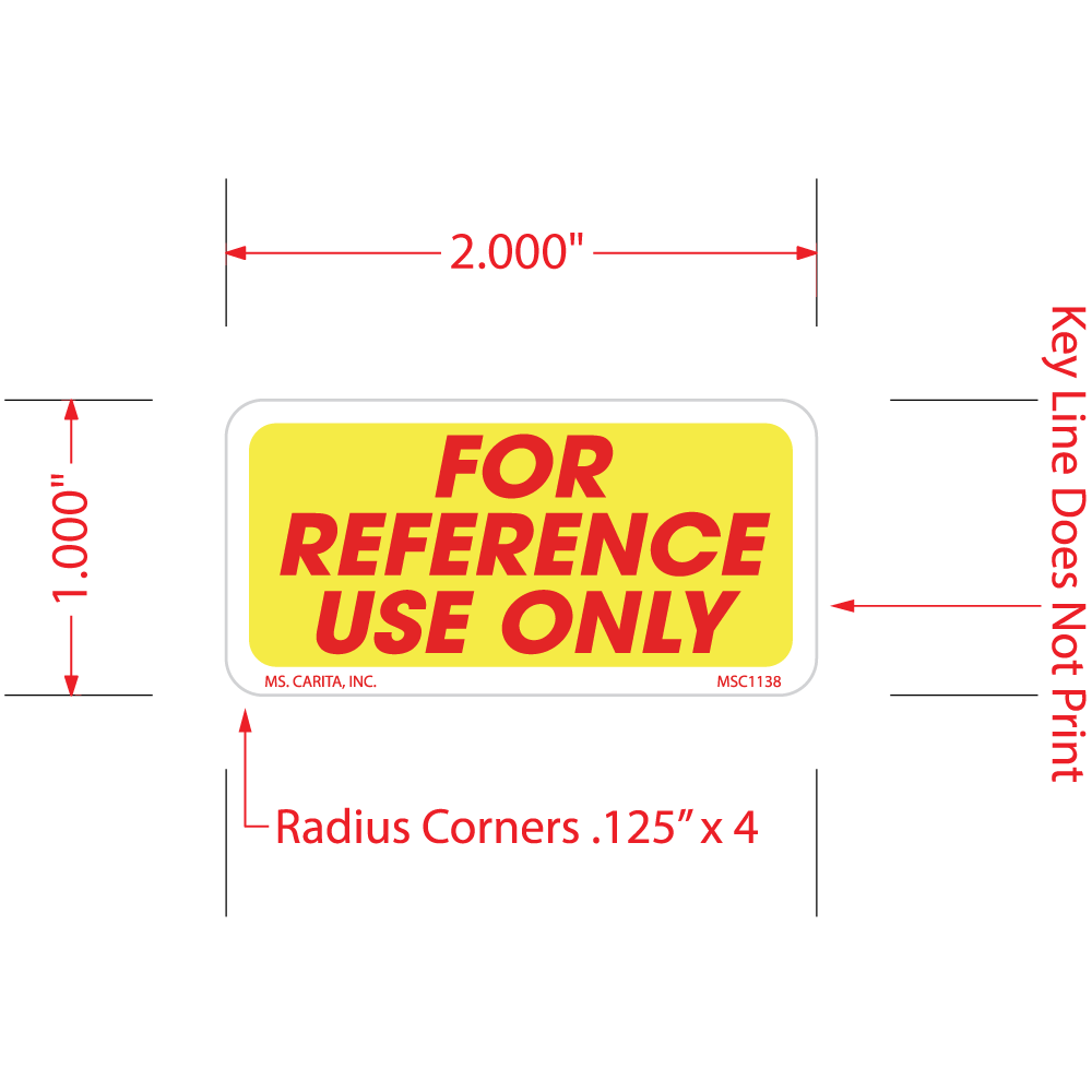 General Reference Labels For Reference Use Only Labels, 1 Inch x 2 inch, 1000 per Roll β Ms. Carita