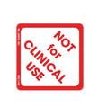 Not For Clinical use Labels, 2 Inch x 2 Inch, 500 per Roll