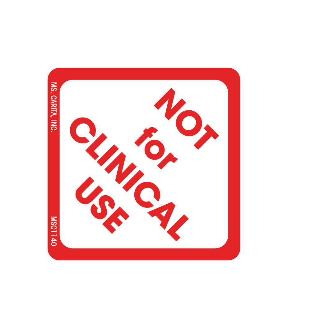 Not For Clinical use Labels, 2 Inch x 2 Inch, 500 per Roll