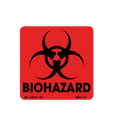 Biohazard Labels - with Symbol, 2 Inch x 2 Inch, 500 per Roll