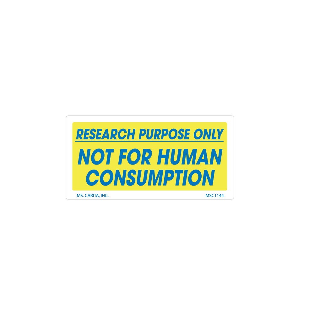 Not For Human Consumption Labels, 1 Inch x 2 Inch, 1000 Labels