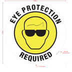 Hearing Protection Required Floor Graphic - 17 Inch