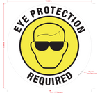 Eye Protection Required Floor Graphic - 17 Inch