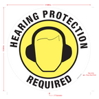 Hard Hat Required Floor Graphic - 17 Inch