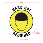 Hard Hat Required Floor Graphic - 8 Inch