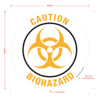 Caution Biohazard Floor Graphic - 8 Inch