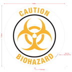 Caution Biohazard Floor Graphic - 17 Inch
