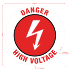 Danger High Voltage Floor Graphic - 17 Inch