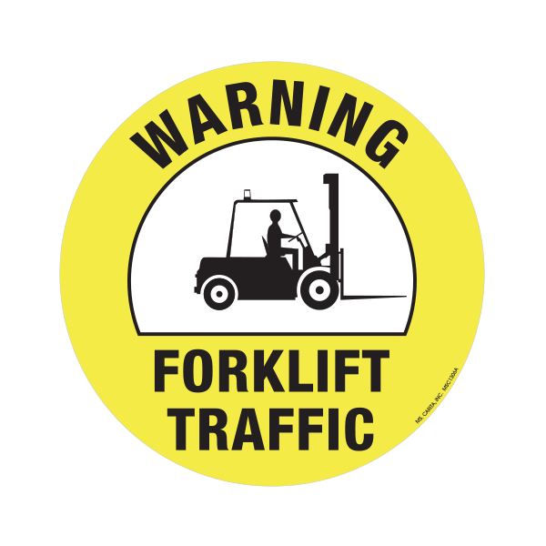 Forklift Traffic Warning Floor Graphic - 8 Inch