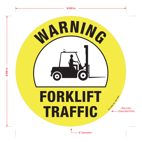 Forklift Traffic Warning Floor Graphic - 8 Inch