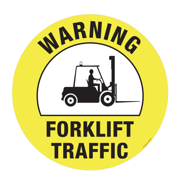 Forklift Traffic Warning Floor Graphic - 17 Inch