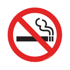 No Smoking Floor Graphic - 8 Inch