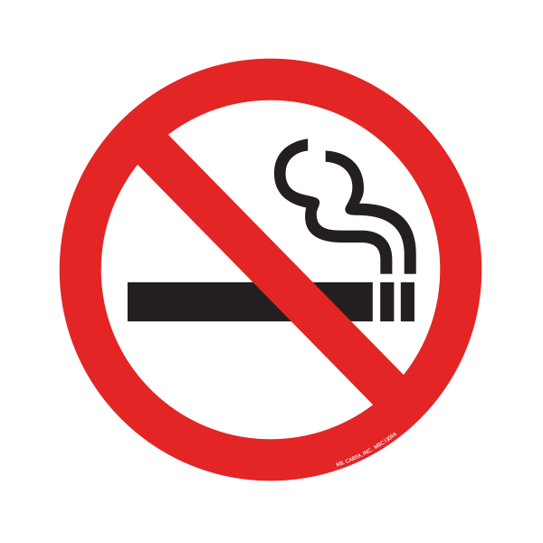 No Smoking Floor Graphic - 8 Inch