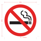 No Smoking Floor Graphic - 8 Inch