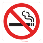 No Smoking Floor Graphic - 17 Inch