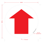 Direction Arrow Floor Graphic - 8 Inches
