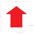 Direction Arrow Floor Graphic - 17 Inches