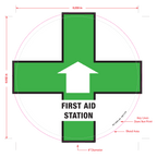 First Aid Station Floor Graphic - 8 Inch