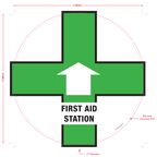 First Aid Station Floor Graphic - 17 Inch