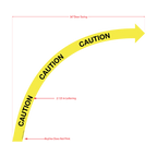 36 Inch Caution Right Door Swing