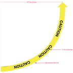 36 Inch Caution Left Door Swing